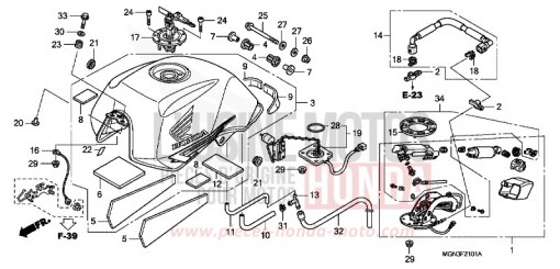 FUEL TANK/FUEL PUMP (CBF600N/NA) CBF600NA de 2010